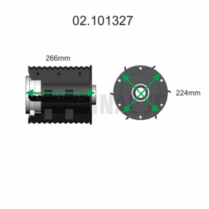 ROLO RECOLHEDOR DIREITO PALHETA FIXA JF - Imagem 3